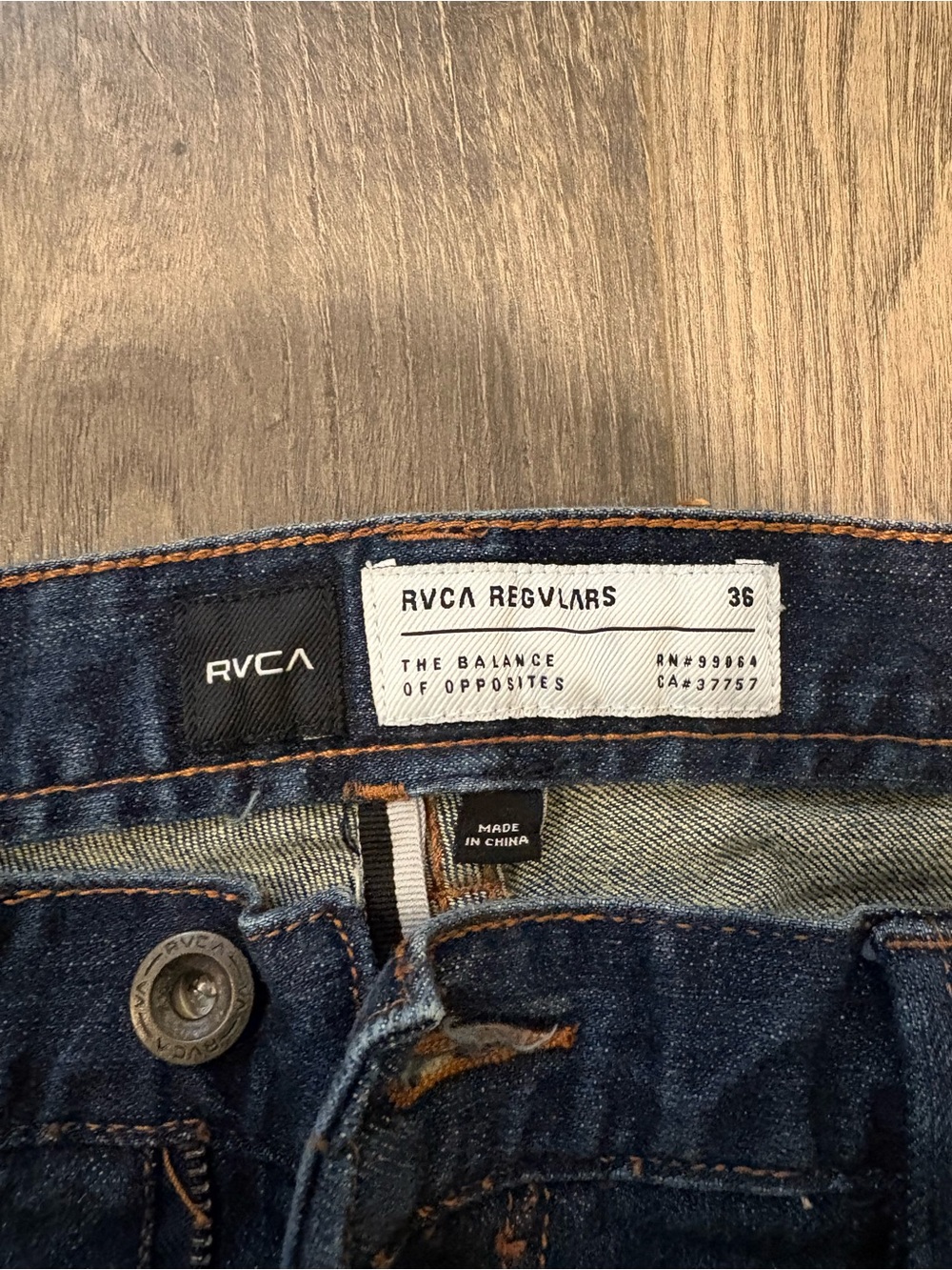 Men’s RVCA Denim - Picture 2 of 5